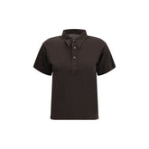 Margiela Brown Viscose Polo Shirt